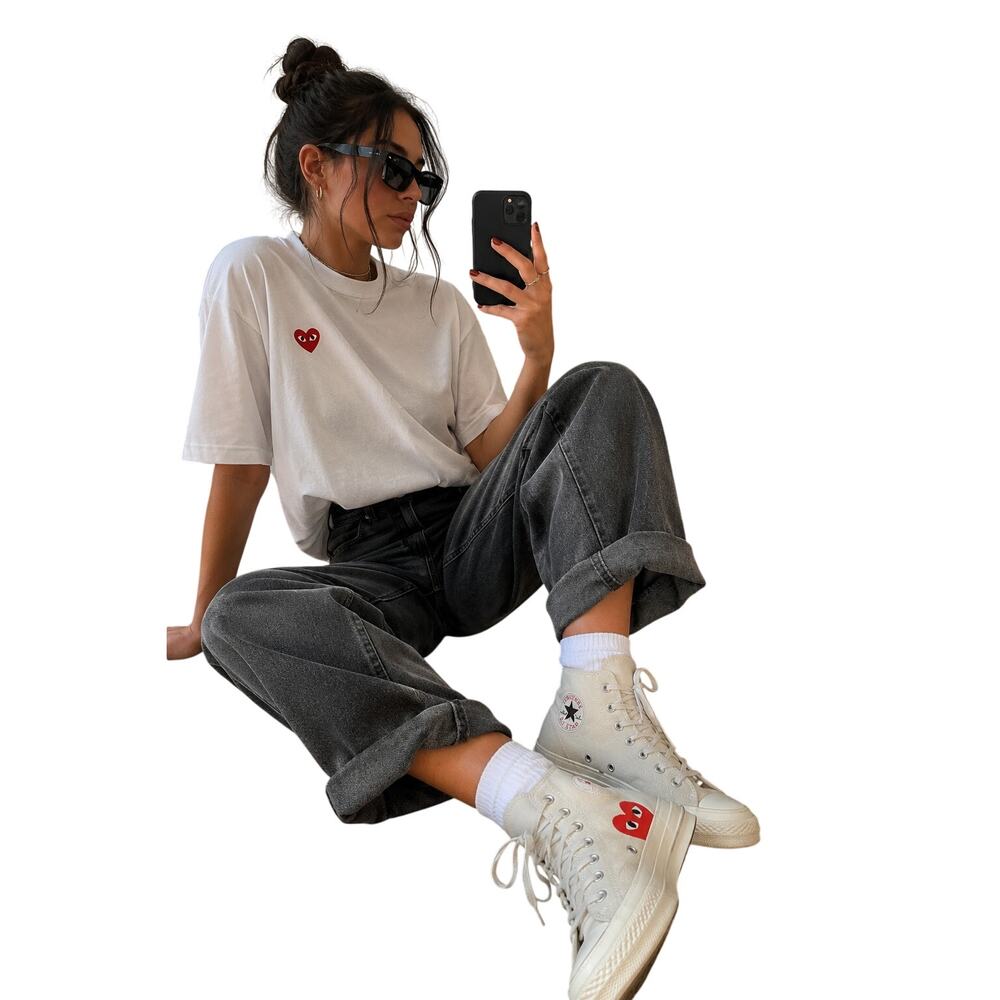 Converse x Comme des Garçons PLAY Chuck Taylor 70 High Top Sneakers